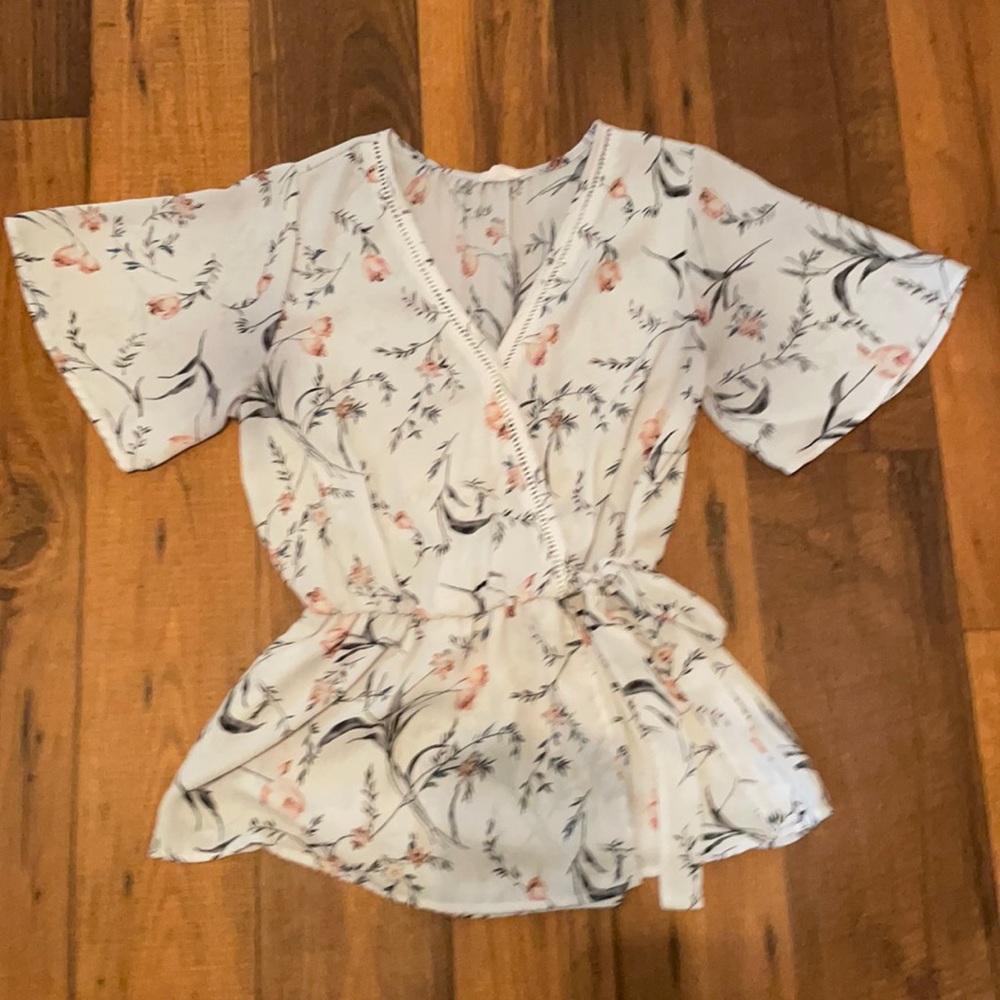 Floral Wrap Shirt